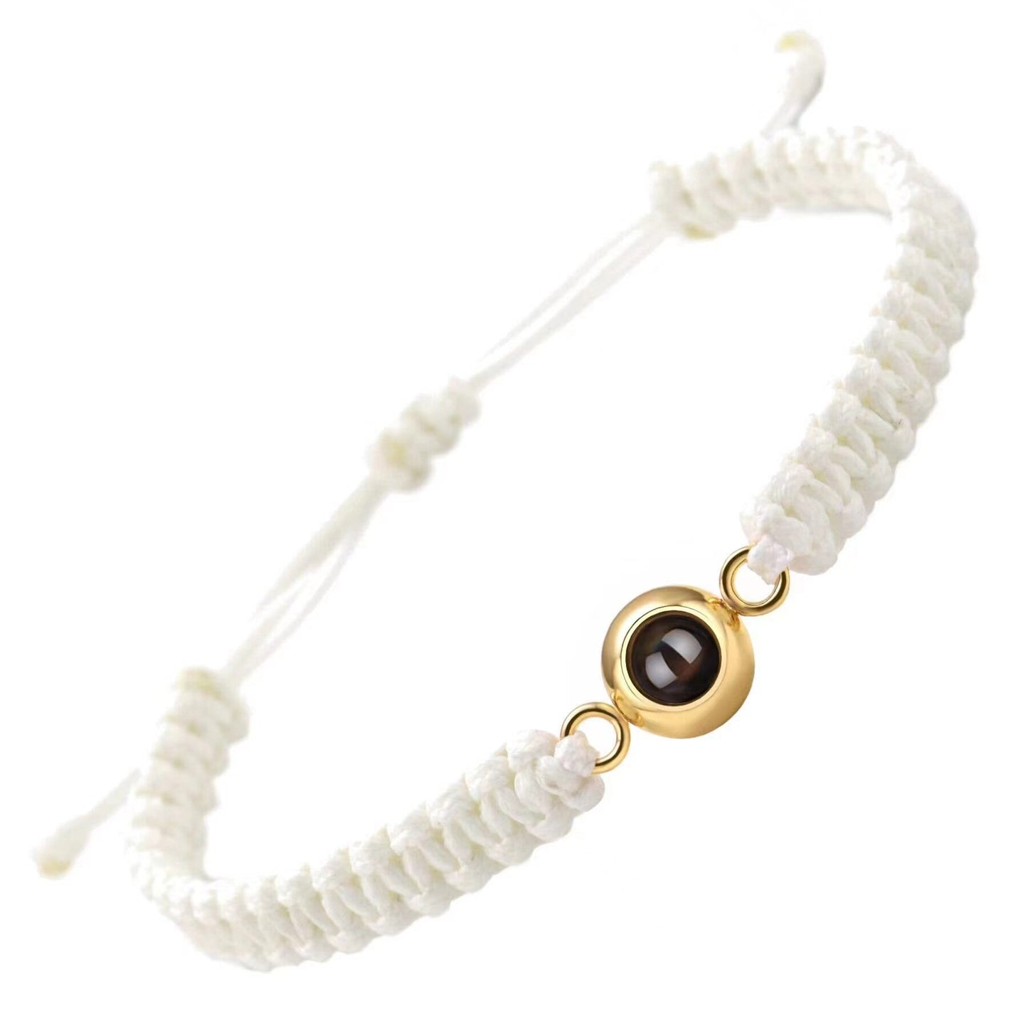 Personalized Photo Projection Flat Knot Bracelet