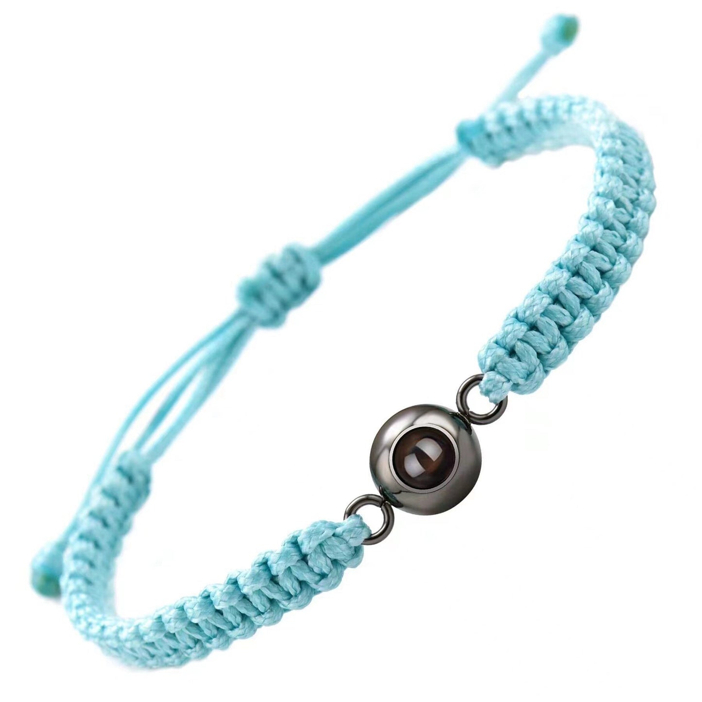 Personalized Photo Projection Flat Knot Bracelet