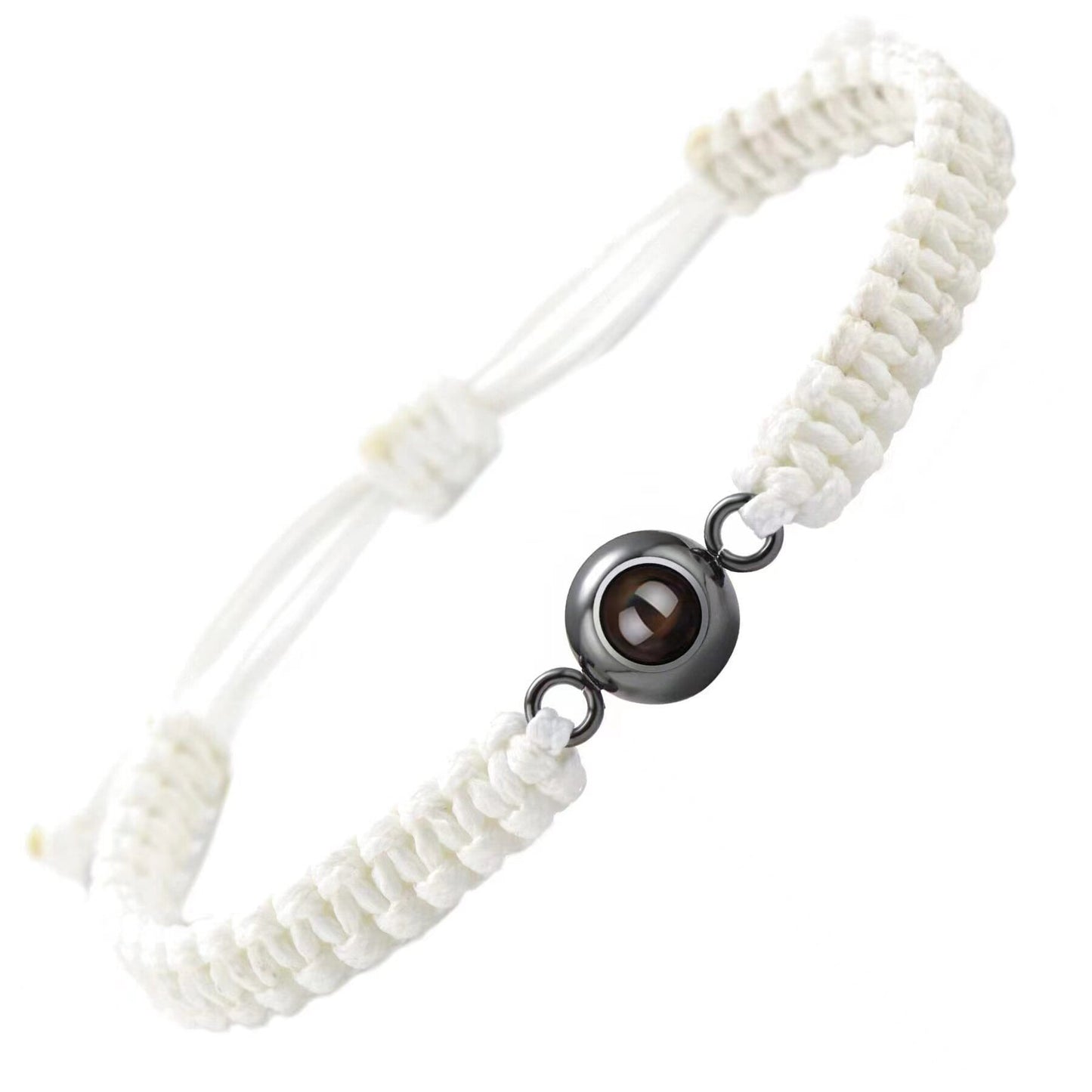Personalized Photo Projection Flat Knot Bracelet