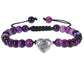 Personalized Frosted Stone Heart Photo Bracelet