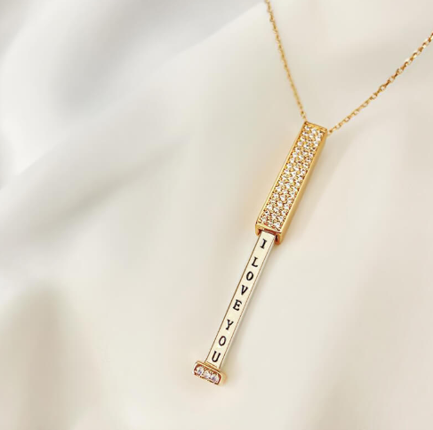 Hidden Message Diamond Necklace