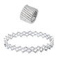 Magic Ring Seven-row Diamond Telescopic Ring Transforms into Bracelet A Dual-purpose Transformable Ring