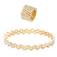 Magic Ring Seven-row Diamond Telescopic Ring Transforms into Bracelet A Dual-purpose Transformable Ring