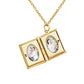 Personalized book photo necklace