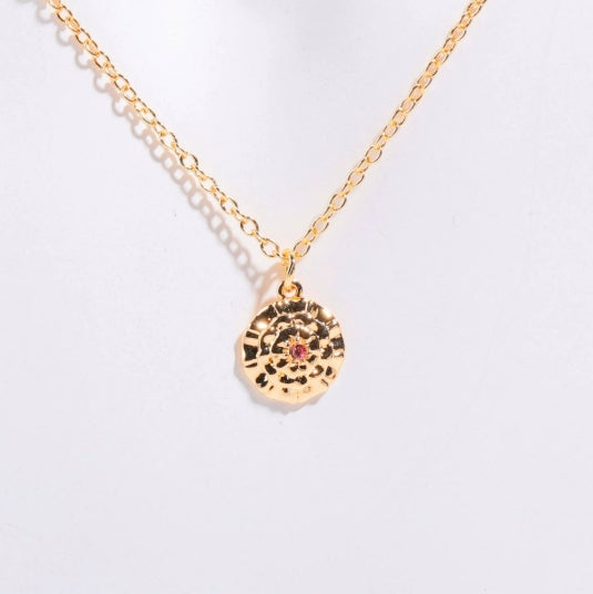 Three Edimensional Birth Flower Necklace