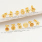 Three Edimensional Birth Flower Earrings