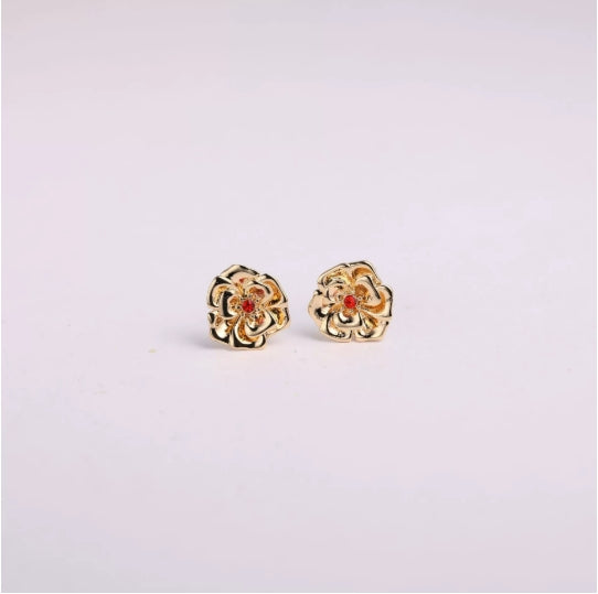 Three Edimensional Birth Flower Earrings