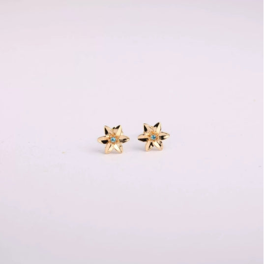 Three Edimensional Birth Flower Earrings