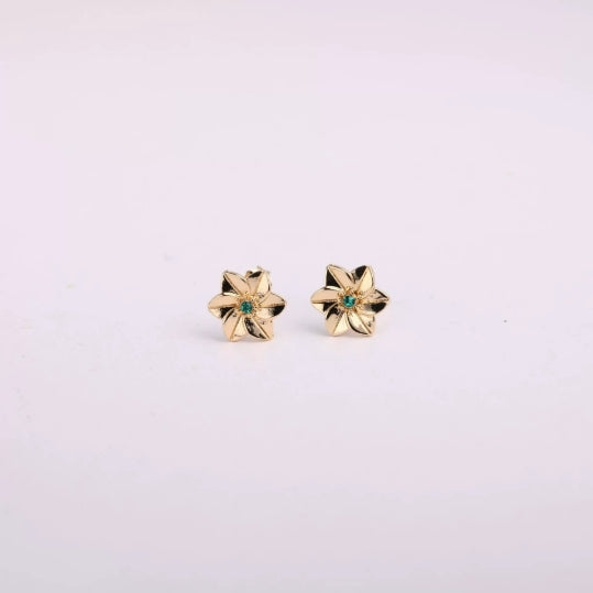Three Edimensional Birth Flower Earrings