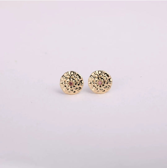 Three Edimensional Birth Flower Earrings