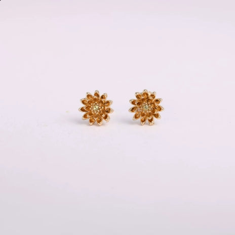 Three Edimensional Birth Flower Earrings