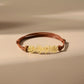 Personalized Titanium Steel Birth Flower Bracelet