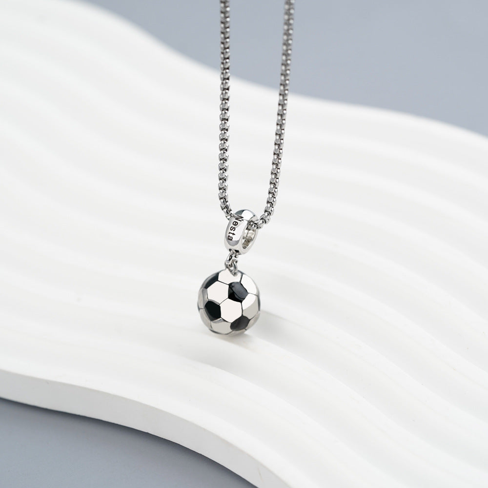 Personalized Stainless Steel Football Name Necklace