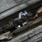 Handmade 999 Silver Ring - Custom Engraved Name Driftwood Ring with Organic Texture & Artisan Aging - Symbol of Long-Distance Love