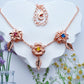 Rotating Birth Flower Necklace - Personalized Engraved Name & Spinning Floral Charm - Customizable Birth Month Jewelry with 12 Floral Motifs