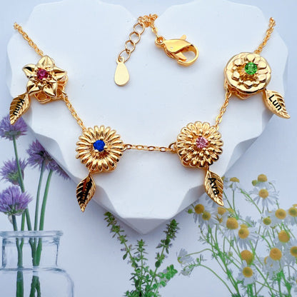 Rotating Birth Flower Necklace - Personalized Engraved Name & Spinning Floral Charm - Customizable Birth Month Jewelry with 12 Floral Motifs