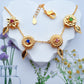 Rotating Birth Flower Necklace - Personalized Engraved Name & Spinning Floral Charm - Customizable Birth Month Jewelry with 12 Floral Motifs