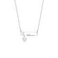 Custom Paperclip Heart Necklace - Personalized Initial Cutout & Name Engraved Jewelry - Interlocking Clip and Heart Letter Charm