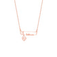 Custom Paperclip Heart Necklace - Personalized Initial Cutout & Name Engraved Jewelry - Interlocking Clip and Heart Letter Charm