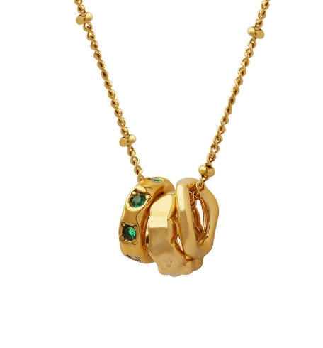 Zircon Ring Pendant Necklace
