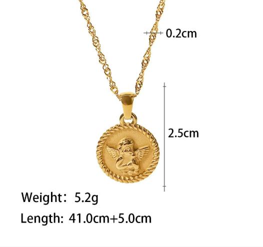 French niche retro titanium steel heart-shaped necklace stainless steel zircon love pendant necklace