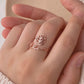 Custom Birth Flower Name Ring - Personalized Name Engraving Band - Birth Month Floral Jewelry Gift