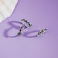 Custom 3D Floral Stack Ring with Birthstone Ring - Unique Birthday Gift