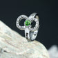 Pensonalized Infinite Ring with Zircon inlay and Birthstone - Custom Dual Name Engraved Copper Band - Couple Promise Jewelry
