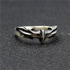 Custom Batman Ring Gothic Men's Jewelry - Personalized Name Hand Carved Oxidized Ring - Hero Symbol Dark Knight Statement Ring
