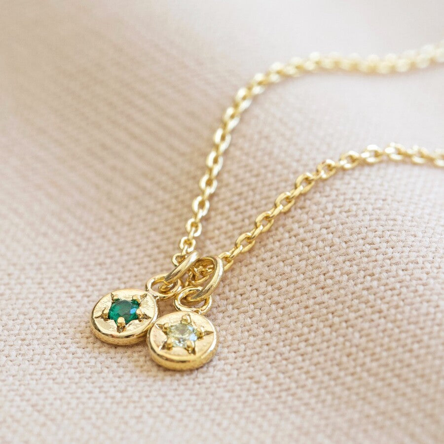 Personalized Birthstone Necklace -  Star Pendant in Copper with Zircon - Unique Minimalist Jewelry Gift for Her