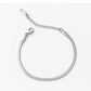 Custom Engraved Snake Chain Bracelet - Personalized 18K Gold Plated Stainless Steel Minimalist Chain Bracelet - Dainty Adjustable Jewelry Gift
