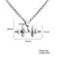 Iron Memorial Custom Weight Plate Necklace - Personalized Engraved Dumbbell Stainless Steel Pendant - Memorial Jewelry for Men