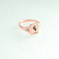 Personalized Memorial Birthstone Ring - Custom Engraved Birth Flower or Name Ring, Adjustable Copper Band, Heart Wing Jewelry for Loved Ones