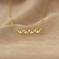 Custom Birthstone Necklace - Personalized 1-6 Gemstone Wave Pendant, 925 Sterling Silver O-Link Chain, Memorial Jewelry, Anniversary Gift For Her
