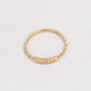 Minimalist Square Chain Ring - Personalized Engraved S925 Sterling Silver Plated 18K Gold - Dainty Geometric Jewelry - Stackable Ring for Women