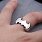 Personalizded Bat Wing Ring - Custom Engraved Stainless Steel Band - Vintage Punk Jewelry for Men