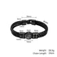 Custom Engraved Leather Bracelet for Men - Personalized Name Beads and Photo Charm - Braided Rope Cuff with Stainless Steel Clasp - Unique Mens Gift