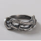 Handmade 999 Silver Ring - Custom Engraved Name Driftwood Ring with Organic Texture & Artisan Aging - Symbol of Long-Distance Love
