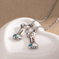 Personalized Dog Bone Necklace - Custom Birthstone and Engraved Pet Memorial Jewelry - 18K Gold Plated Stainless Steel - Adjustable Pet Loss Gift