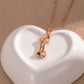 Personalized Dog Bone Necklace - Custom Birthstone and Engraved Pet Memorial Jewelry - 18K Gold Plated Stainless Steel - Adjustable Pet Loss Gift