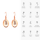 Personalized Birh Flower Stainless Steel Earrings with Name Engraving
