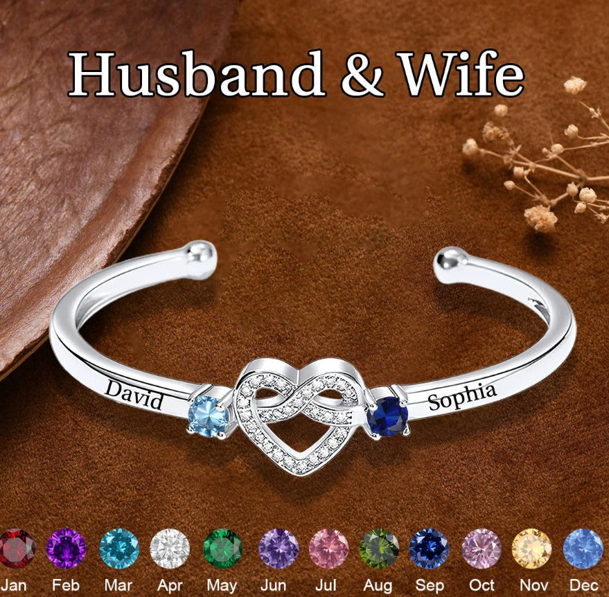 Personalized birthstone bracelet