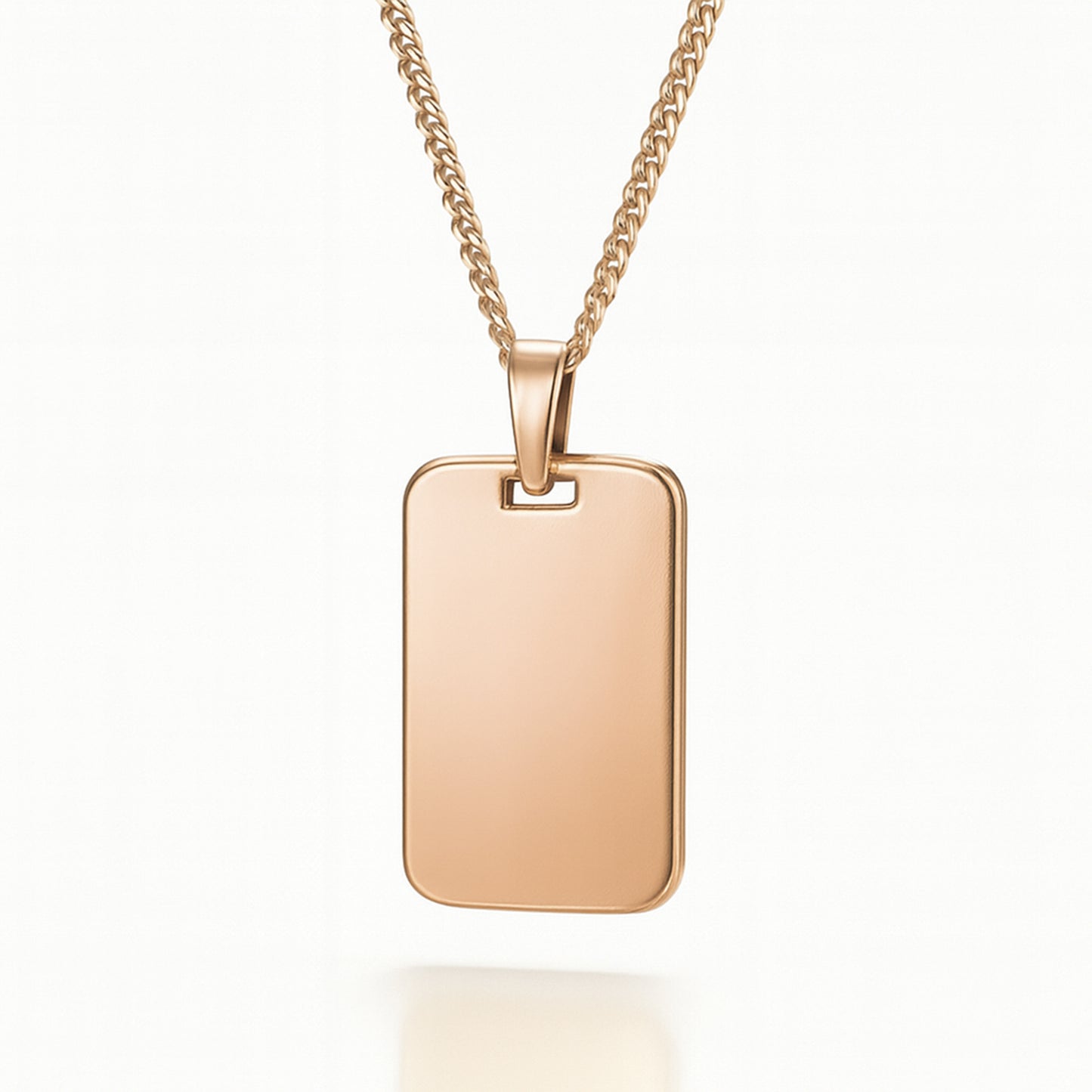 Hand-Engraved Custom Pendant Necklace - Personalized Handwriting or Design - 18K Gold Plated Stainless Steel Chain