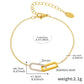 Double Ring Rectangular Full Diamond Personality Necklace