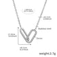 Double Ring Rectangular Full Diamond Personality Necklace