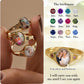 Personalized Birthstone Photo Ring