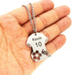 Personalized Soccer Jersey Necklace - Custom Player Name and Number - Stainless Steel Pendant with Polished Cuban Chain