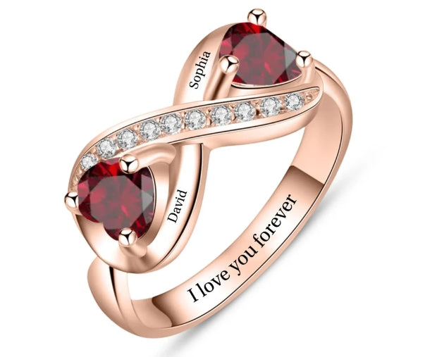 Personlized birthstone ring