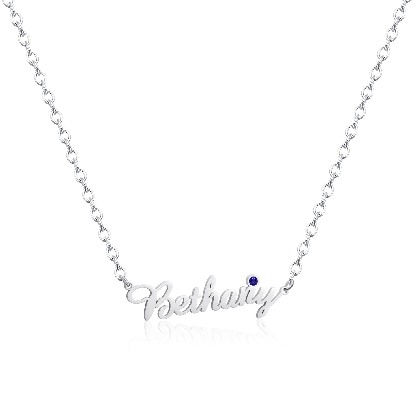 Customized Name Necklace with Birthstone