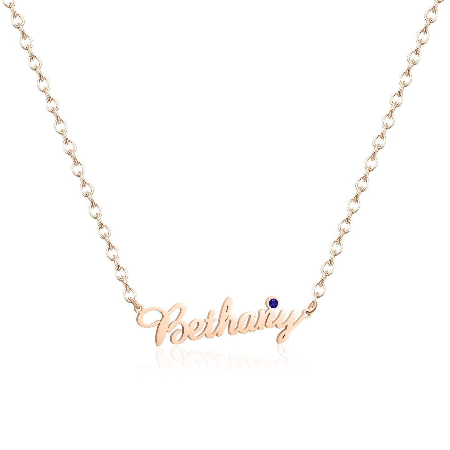 Customized Name Necklace with Birthstone